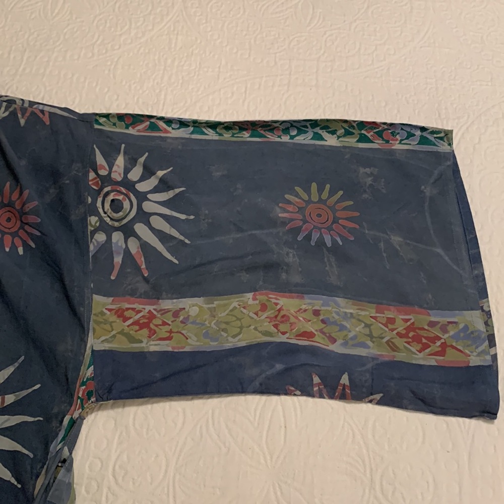 Novica Batik Kimono Rob Midnight Blue OS - Picture 6 of 9